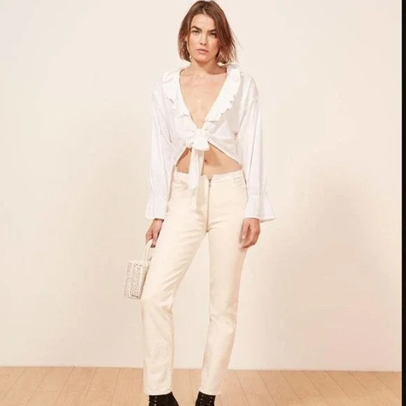 Reformation Zipper Jeans Size 31 - Picture 3 of 5